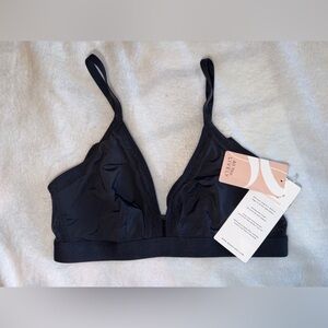 All You Lively Black Sheer Garter Bikini Top